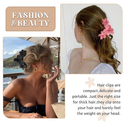 Blumen Haarklammer 8 Stück für Dickes Dünnes Haar - Rutschfest