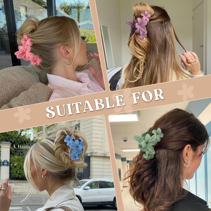 Blumen Haarklammer Set 8 Stück Damen Mädchen Hair Clip Blume