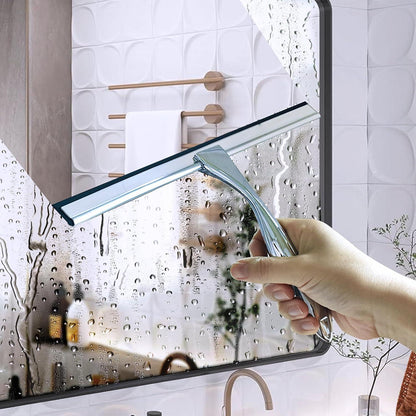 Duschabzieher Edelstahl Selbstklebe Haken Glaswischer Badezimmer 35cm Silber