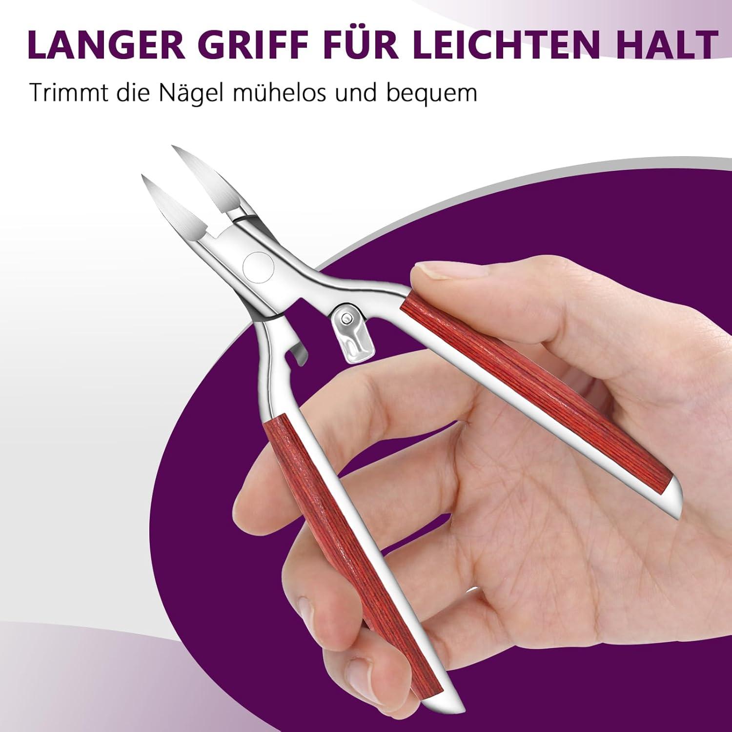 Nagelschere Edelstahl für Dicke Zehennägel Professionelle Klinge