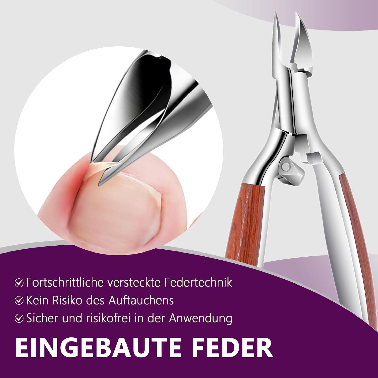 Professionelle Nagelschere für dicke Zehennägel, scharfe Edelstahl Fusszange