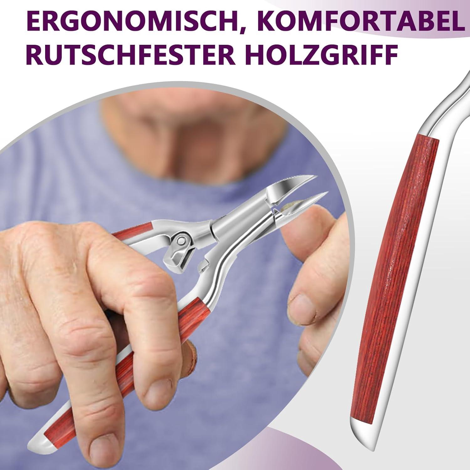 Professionelle Nagelschere für dicke Zehennägel, scharfe Edelstahl Fusszange