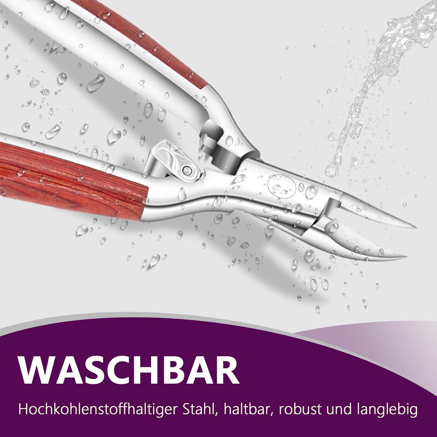Professionelle Nagelschere für dicke Zehennägel, scharfe Edelstahl Nagelzange