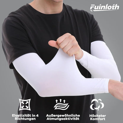 Sport-Armstulpen 4er-Set Schwarz, Grau, Weiß