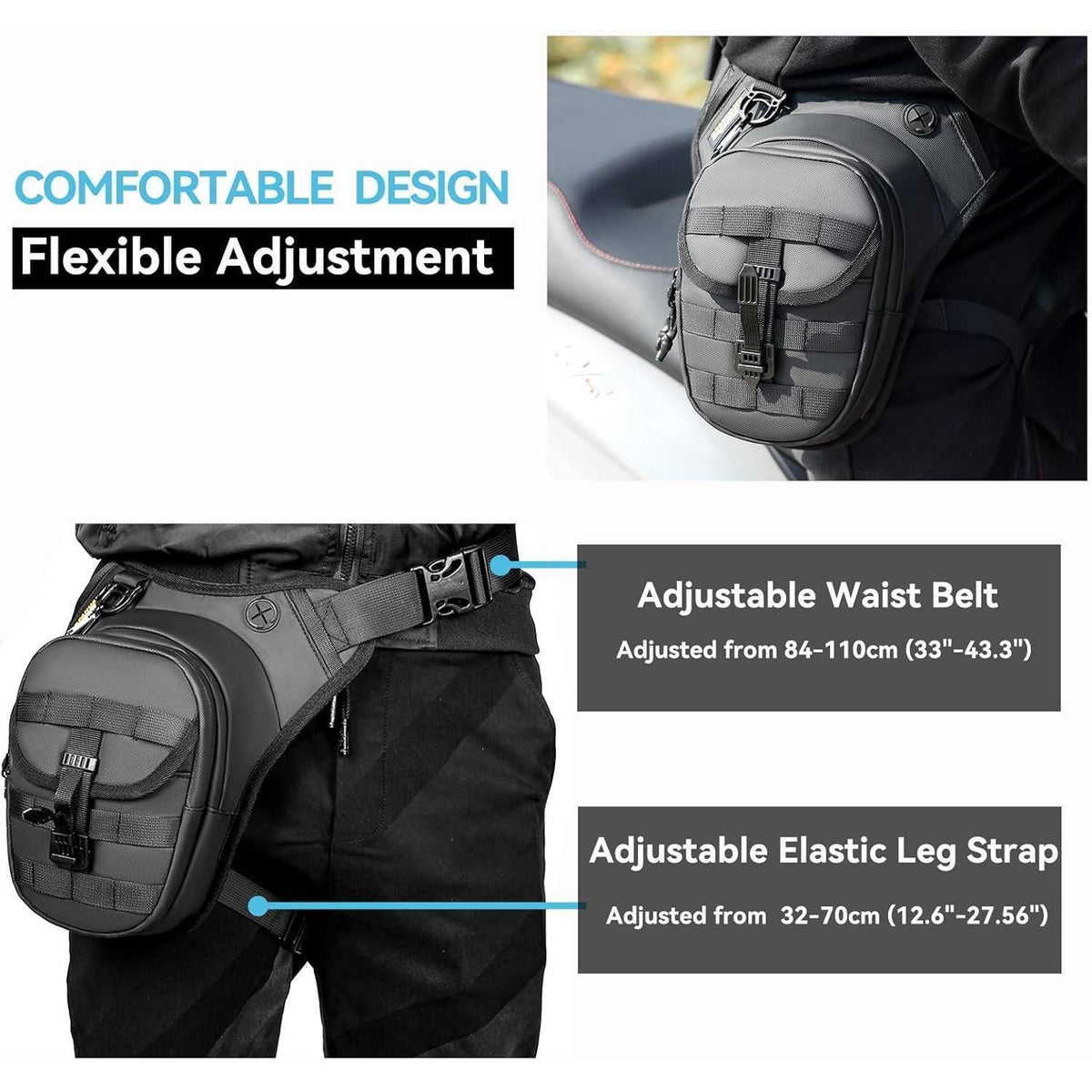Taktische Beintasche wasserabweisend – Motorrad, Wandern, Outdoor