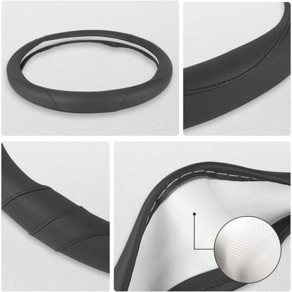 Lenkradbezug rund für Toyota – Schwarz in Lederoptik