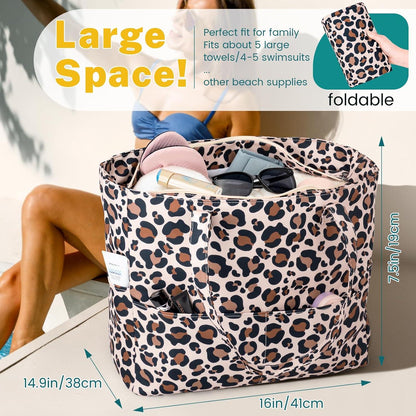 Strandtasche XXL Familie mit Reißverschluss Damen Badetasche Beach Bag