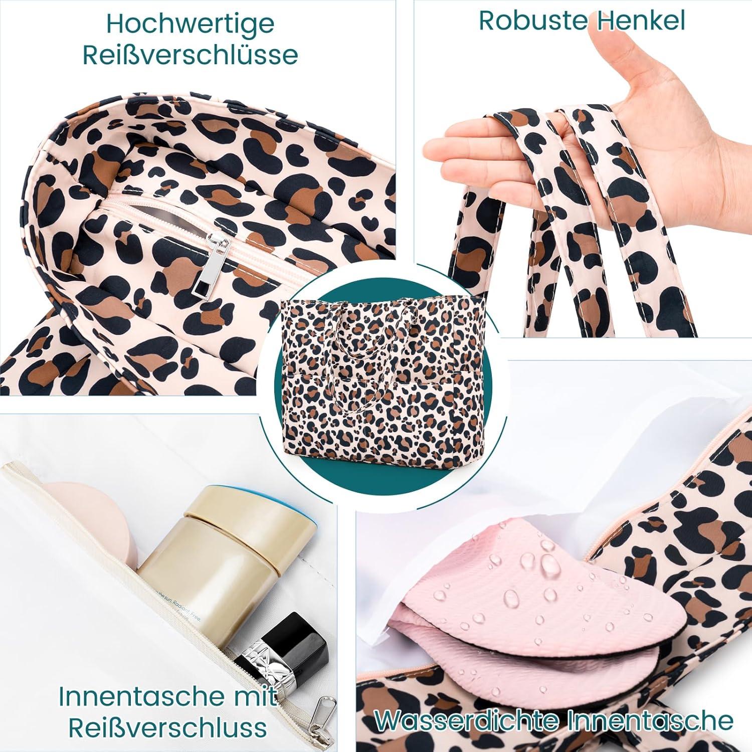 Strandtasche XXL Damen Reißverschluss Schwimmbadtasche Urlaub Must