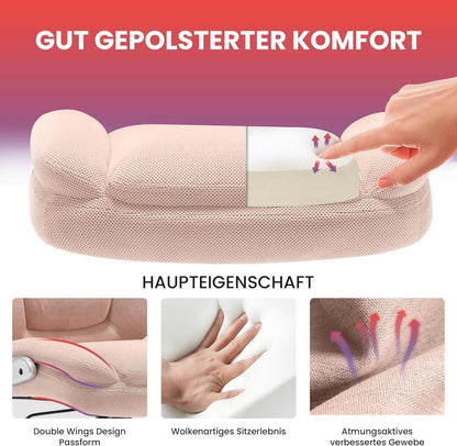 Fantasylab Bürostuhl Stoff 180KG belastbarkeit Hochbelastbares Metallgestell Rosa