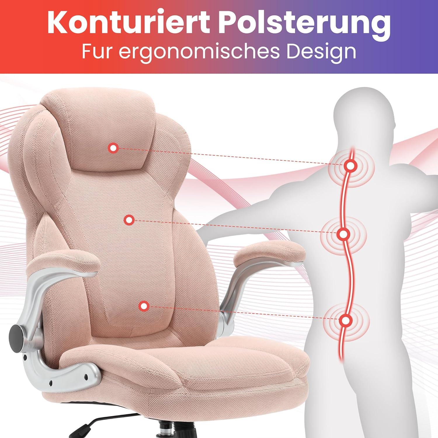 Ergonomischer Bürostuhl 180KG belastbarkeit Schreibtischstuhl mit hoher