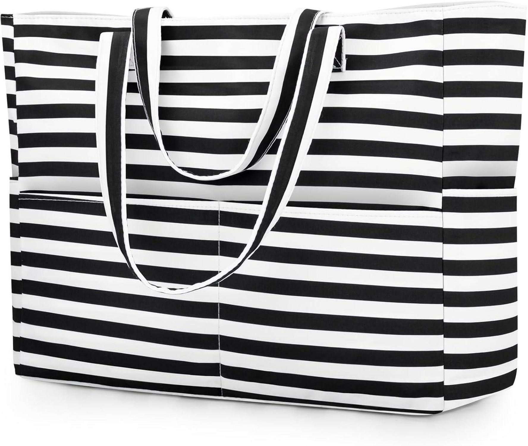 Strandtasche XXL mit Reißverschluss Damen Shopper Leicht Faltbare