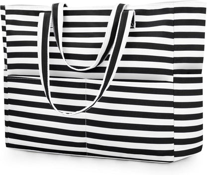 Strandtasche XXL mit Reißverschluss Damen Shopper Leicht Faltbare
