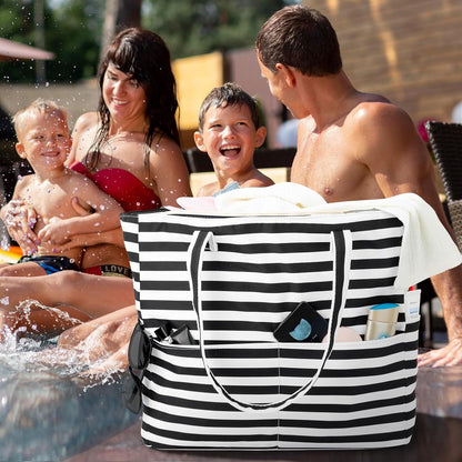 Strandtasche XXL Damen mit Reißverschluss - Große Badetasche für die