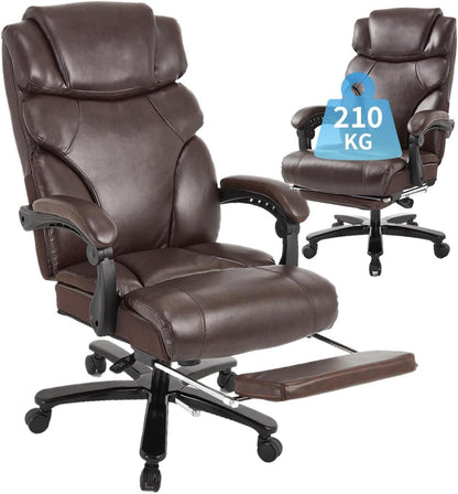 Ergonomischer Bürostuhl mit 210 kg Belastbarkeit und Fußstütze