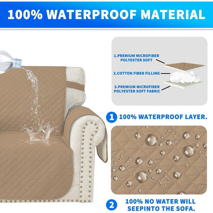 Wasserdichter Sofabezug L-Form 4 Sitzer, Ecksofa Bezug für Hunde & Katze