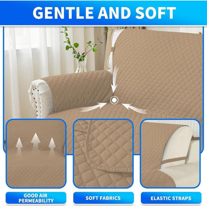Wasserdichter Sofabezug L-Form 4 Sitzer, Ecksofa Bezug für Hunde & Katze
