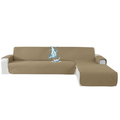 Wasserdichter Sofabezug L-Form 4 Sitzer, Ecksofa Überzug für Hunde & Katze