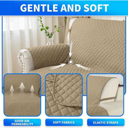 Wasserdichter Sofabezug L-Form 4 Sitzer, Ecksofa Überzug für Hunde & Katze