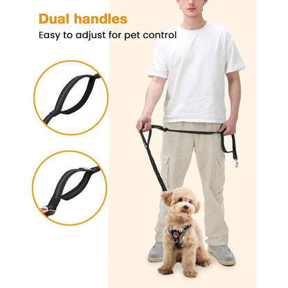 Freihand-Joggingleine für Hunde mit Bauchgurt, Lila