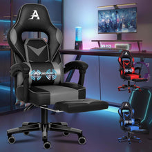 Gaming Stuhl Racing Bürostuhl mit Fußstütze PU Leder Armlehne