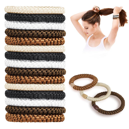 15er Pack Elastische Haargummis Haarbänder Damen Mädchen Zopfgummi