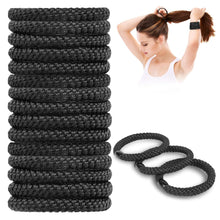 15er Pack Schwarze Elastische Zopfgummis Haarbänder