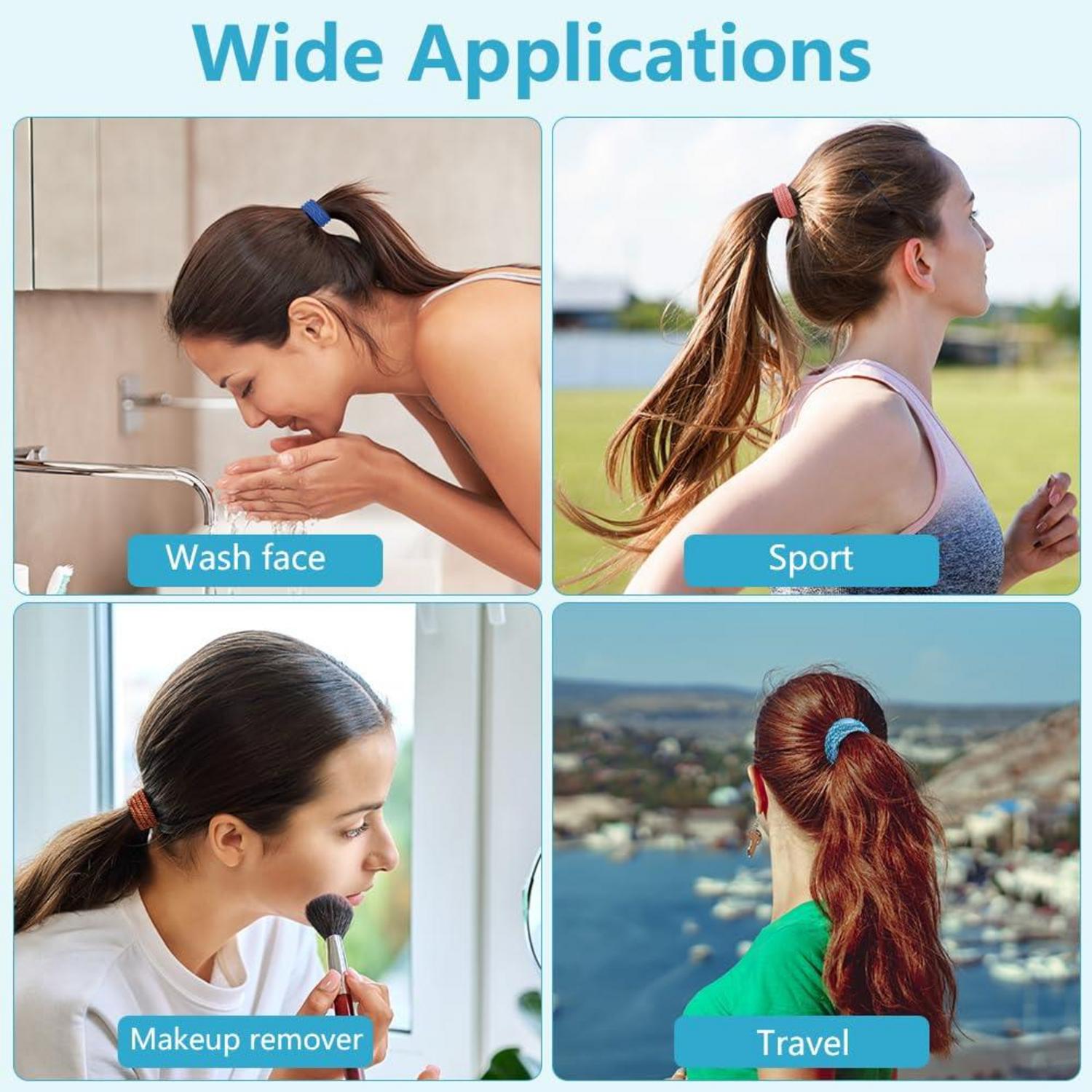 15 Stück Schwarze Elastische Haarbänder Zopfgummi Damen Mädchen Haarschmuck