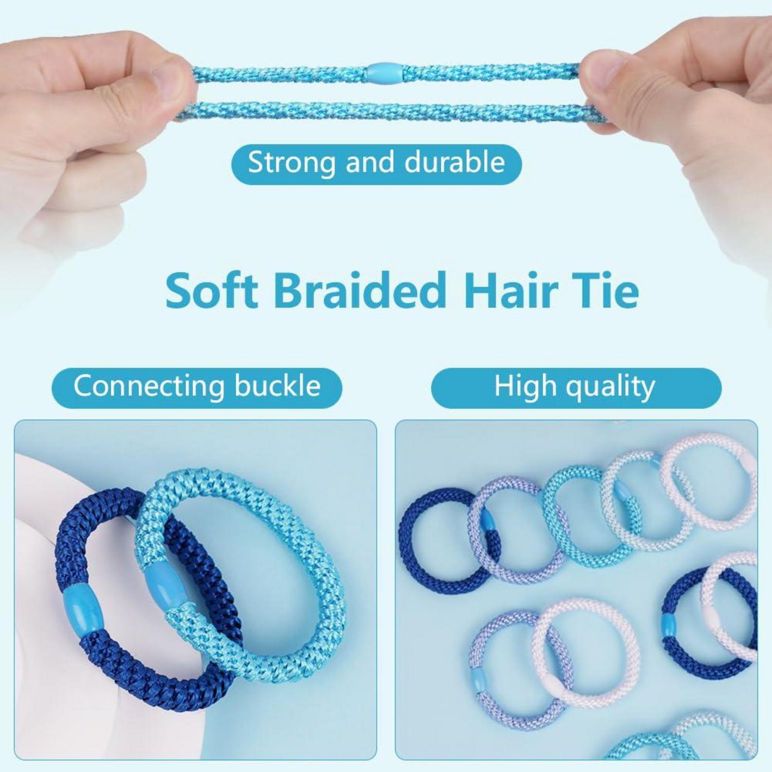 15er Set Elastische Haargummis Zopfgummis Pferdeschwanz Halter