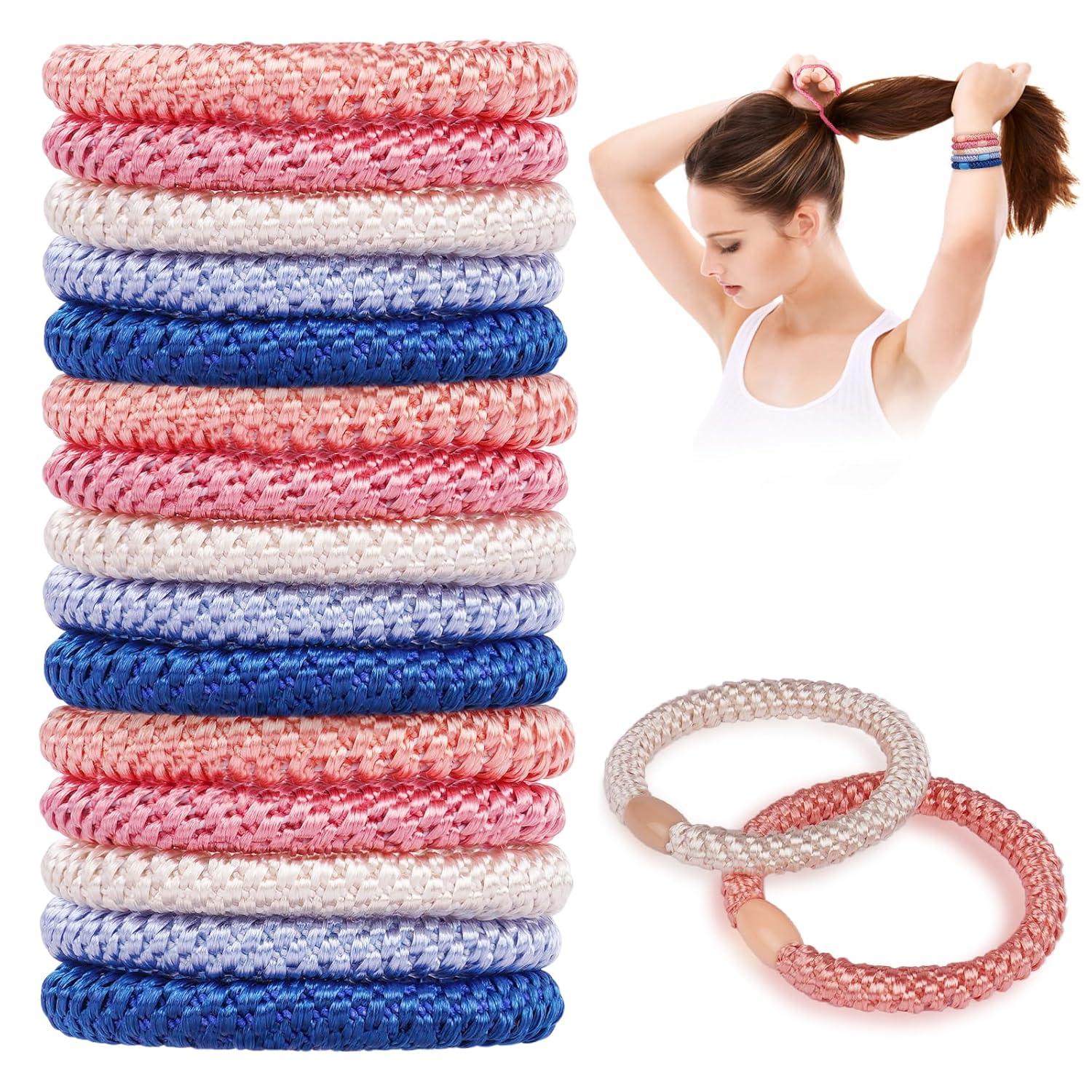 15er Set Elastische Haarbänder für Damen und Mädchen, Multicolor