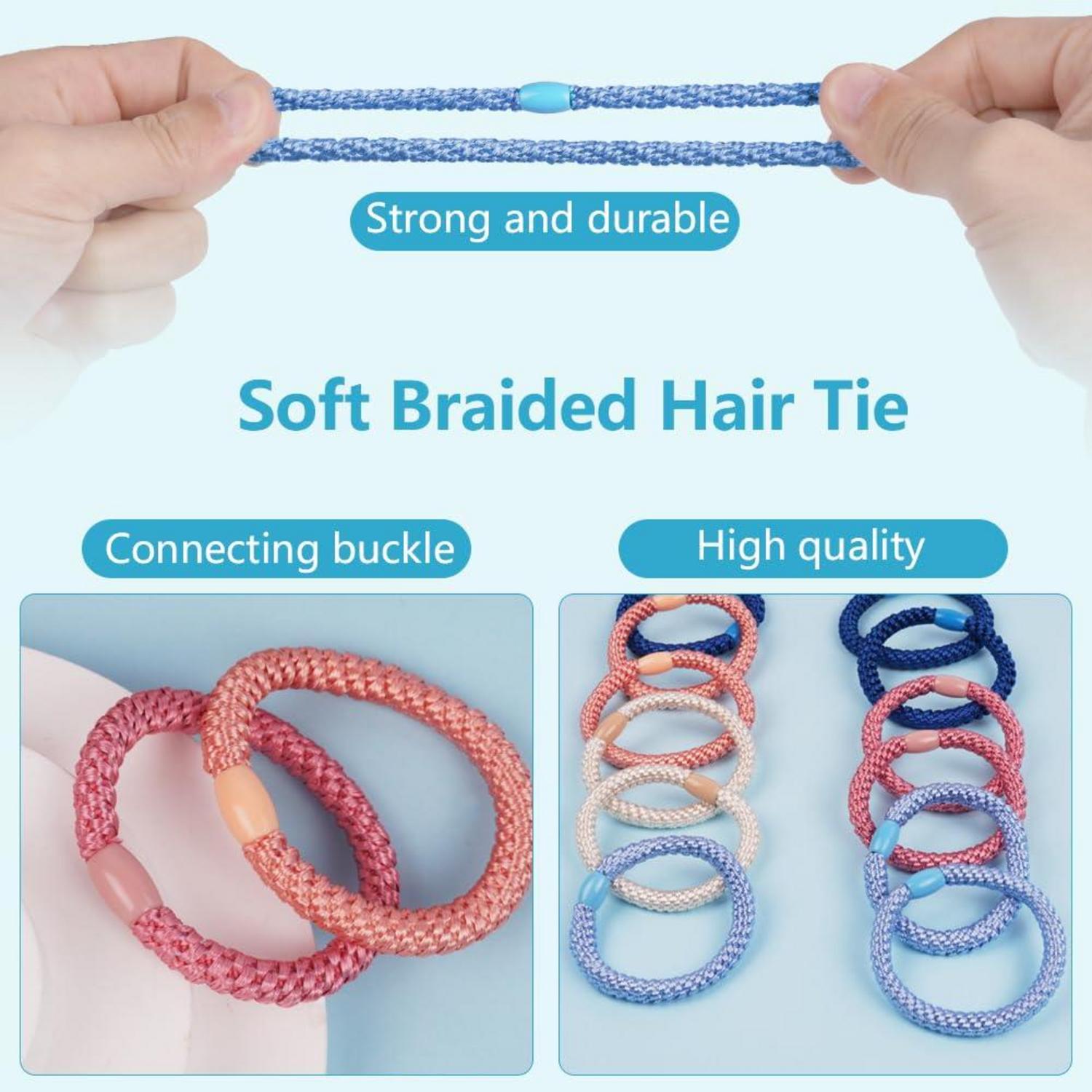 15er Set Elastische Haarbänder für Damen und Mädchen, Multicolor
