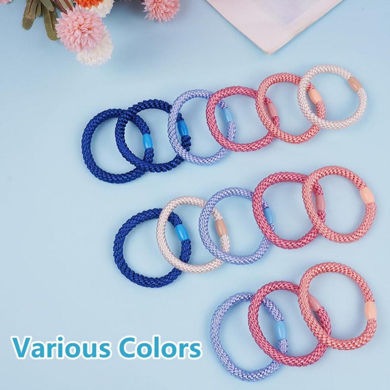 15 Stück Elastische Haargummis Zopfgummi Pferdeschwanz Halter für Damen Mädchen