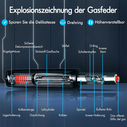 Gaming Stuhl mit 8-Punkt Massage RGB LED Bürostuhl Ergonomisch