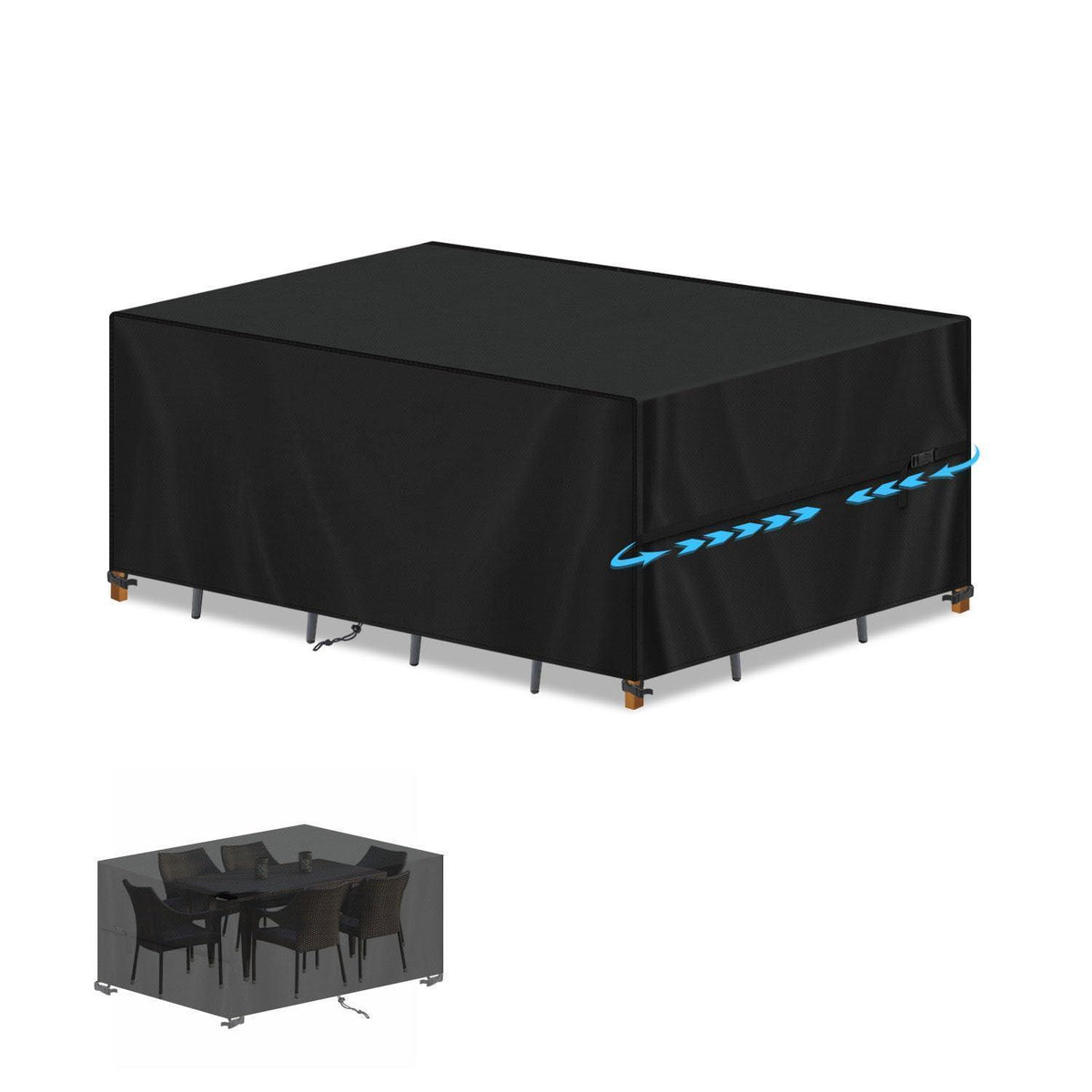 Gartenmöbel Abdeckung 150x80x70cm – UV & Wetterfest