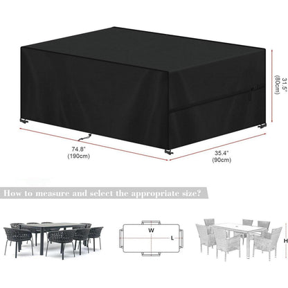 Gartenmöbel Abdeckhaube 190x90x80cm – UV & Wetterfest