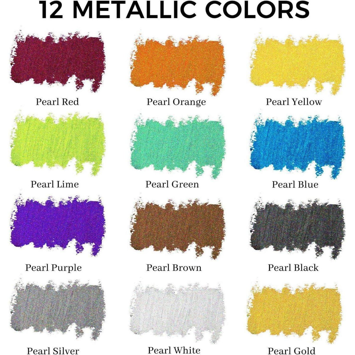 Ölpastell-Set 12 Metallic-Farben für Künstler