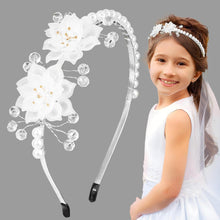 Haarreif Blumen Perlen Stirnband Hochzeit Prinzessin Haarband Kristall