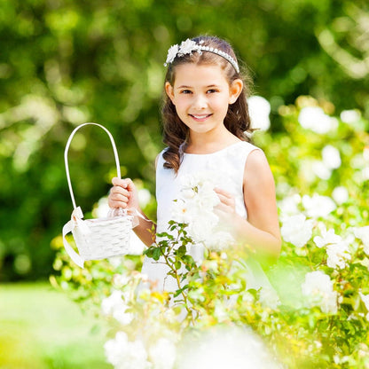 Haarreif Mädchen Blumen Perlen Stirnband Hochzeit Taufe Prinzessin