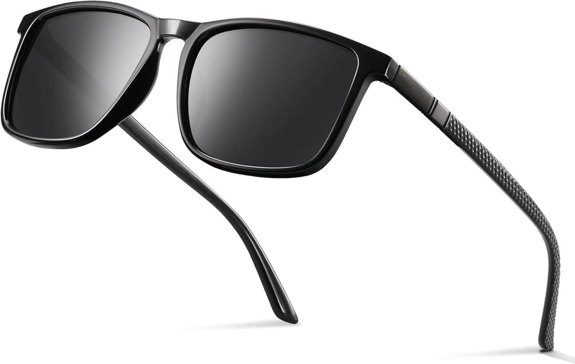 Polarisierte Sonnenbrille UV400 Schutz TR90 Rahmen Schwarz Retro Sport