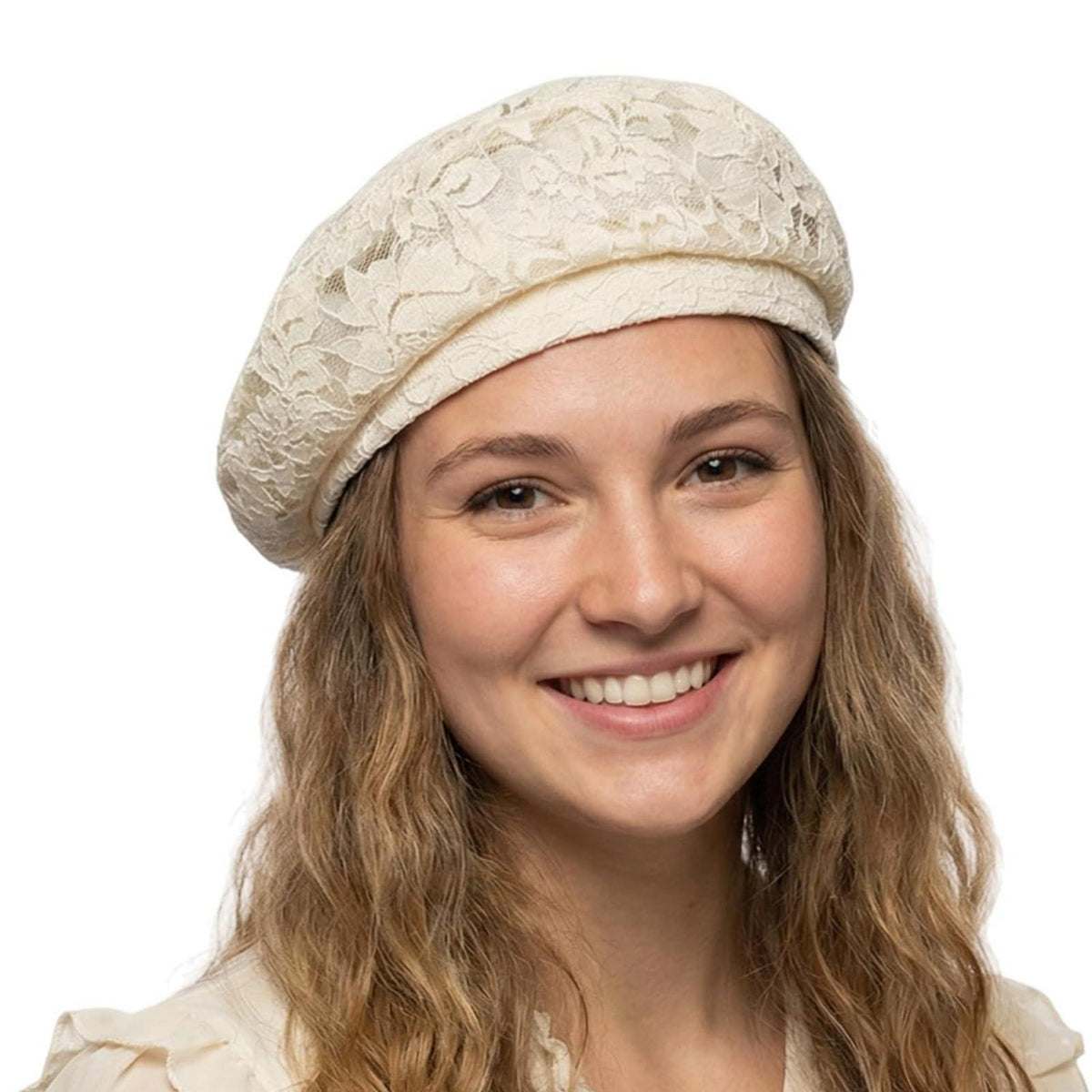 Damen Baskenmütze Spitze Sommer Beret Elegant Französisch