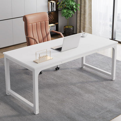 Großer Schreibtisch 160x80cm – Weißer Home Office Arbeitstisch