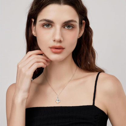 Silberne Herzanhänger Kette Damen 925 mit Zirkonia