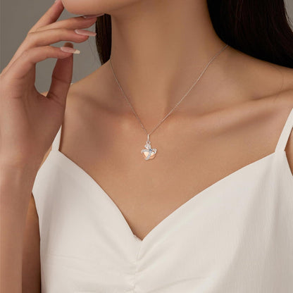 Silberne Herzanhänger Kette Damen 925 mit Zirkonia