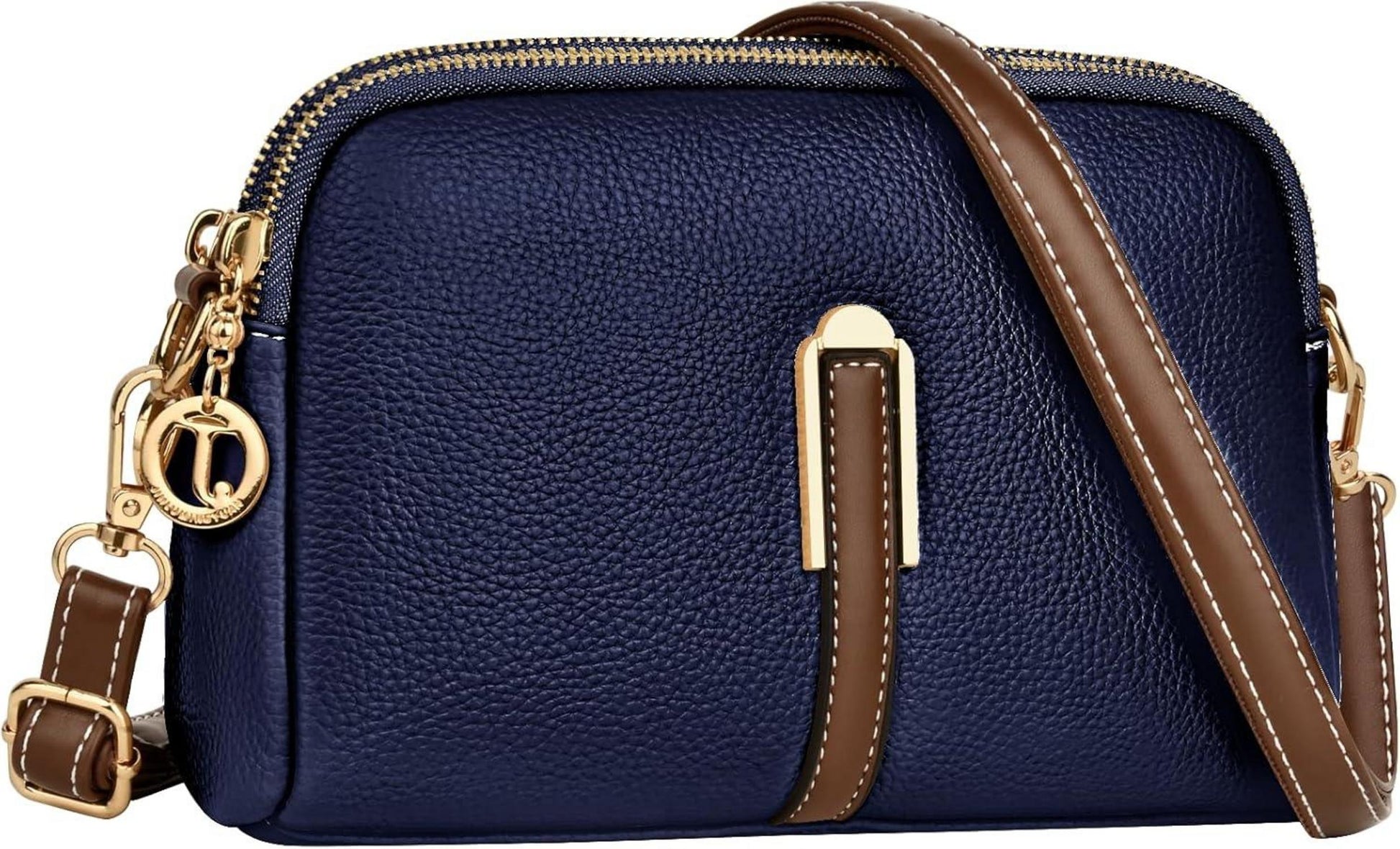 Kleine Damen Umhängetasche Leder Crossbody Schultertasche mit
