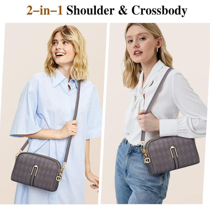 TEUEN Kleine Damen Umhängetasche Leder Crossbody