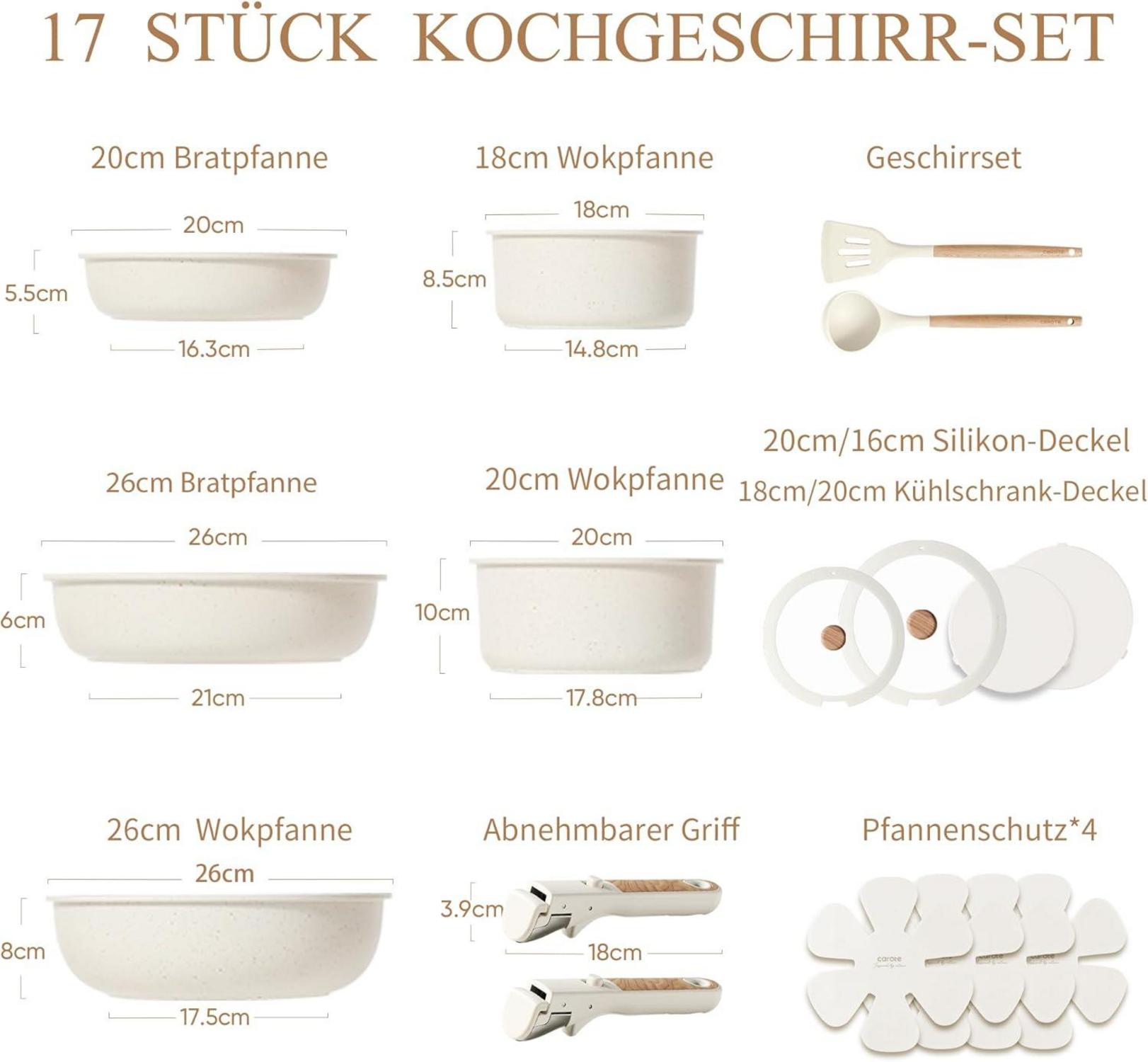 Topfset mit abnehmbaren
