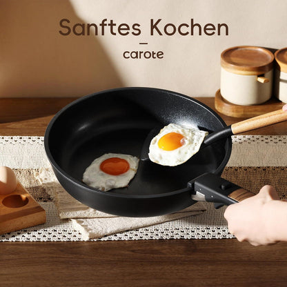 Carote 17tlg. Topfset mit abnehmbaren Griffen Antihaft Induktion Schwarz