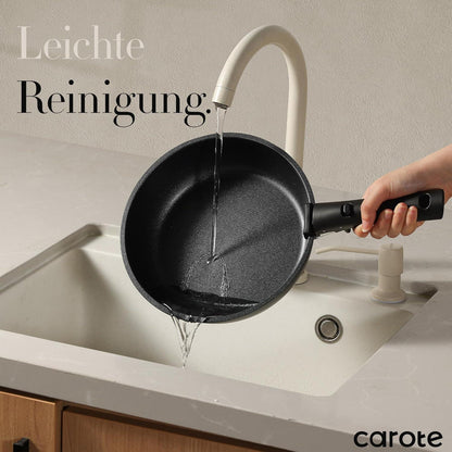 CAROTE 11-Teiliges Topfset mit abnehmbaren Griffen, Antihaft Induktion Kochgeschirr, Backofen-/Spülmaschinensicher, PTFE/PFOA-frei