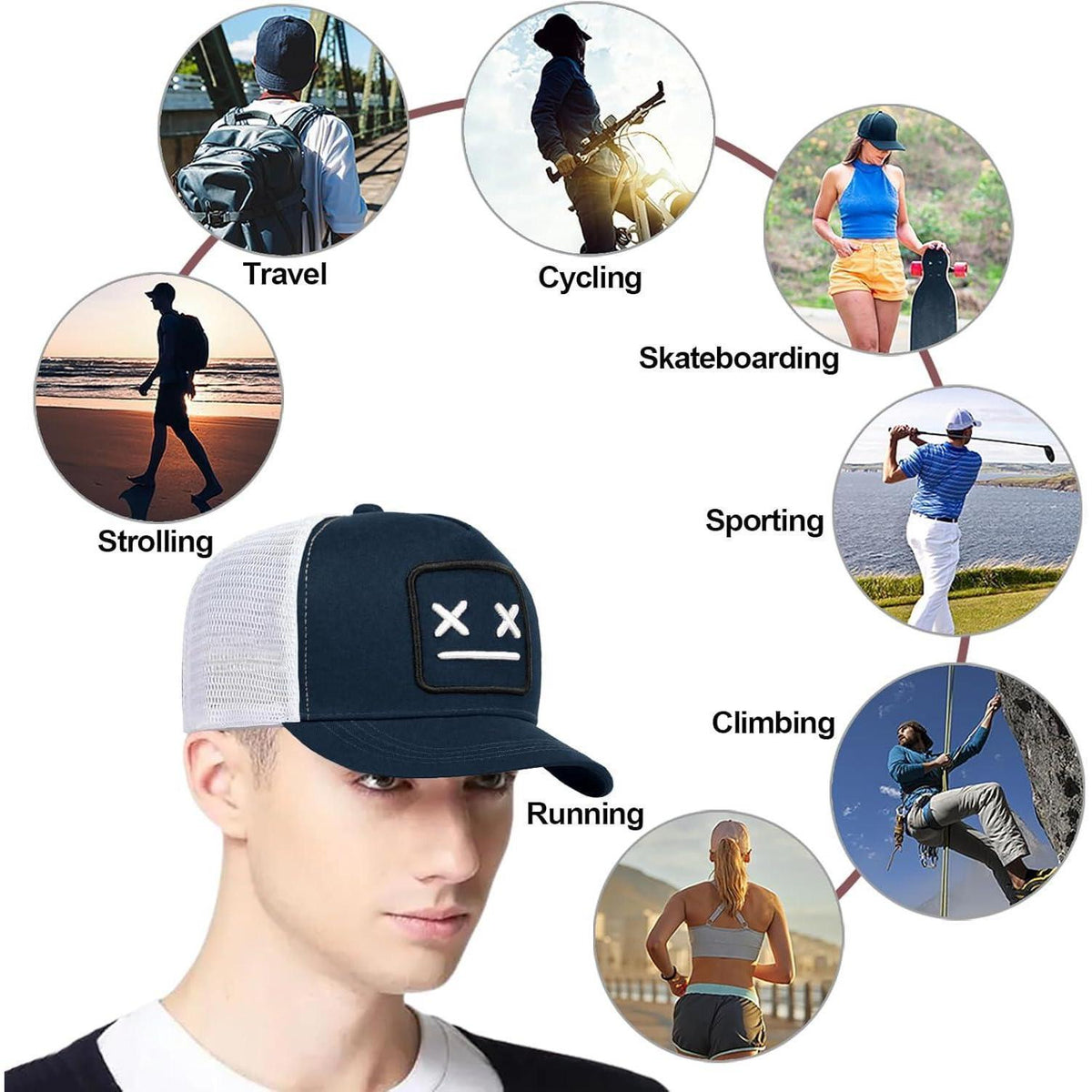 Baseballkappe Herren – Skurriles Stickdesign & UV-Schutz