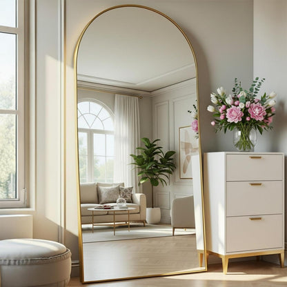 Ganzkörperspiegel Bogen 180x80 cm – Stand- & Wandspiegel Gold