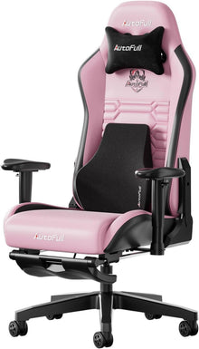 Gaming Stuhl Ergonomisch mit Lordosenstütze und Fußstütze
